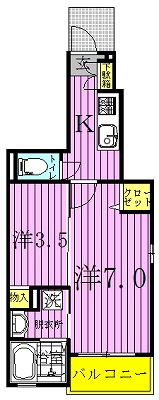 ブリリアントガーデンアゼリアＡ 103号室 間取り