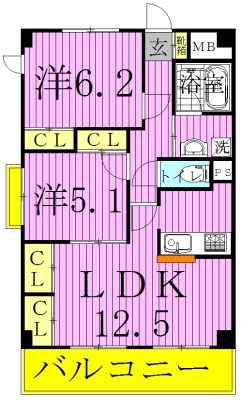 フォーレスト北綾瀬１ 間取り図
