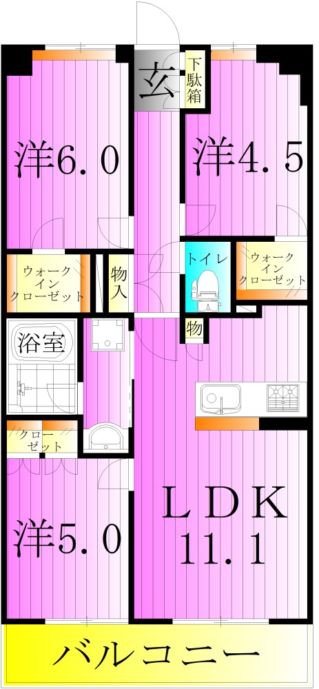 パレステージ六町V 間取り図