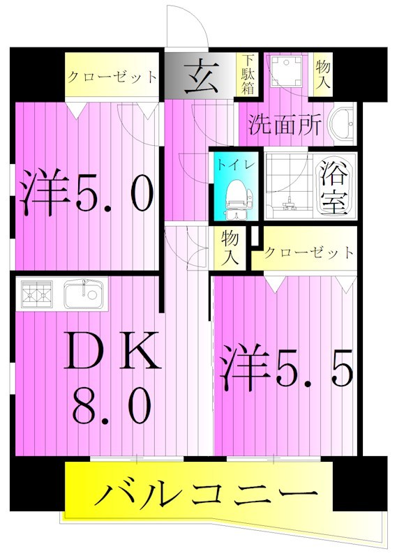 サンライズ六町 間取り図