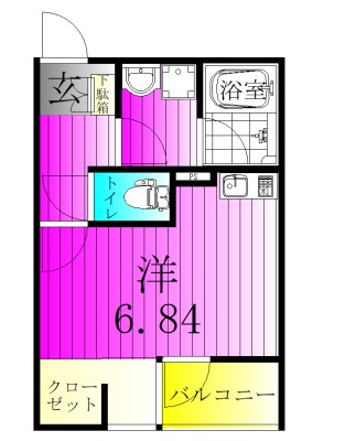 SKリデンテⅦ 103号室 間取り