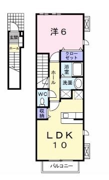 サニー　クレメントⅡ 201号室 間取り