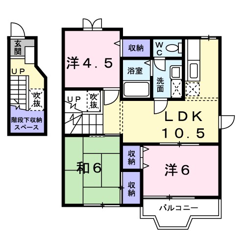 ラフィナート 201号室 間取り