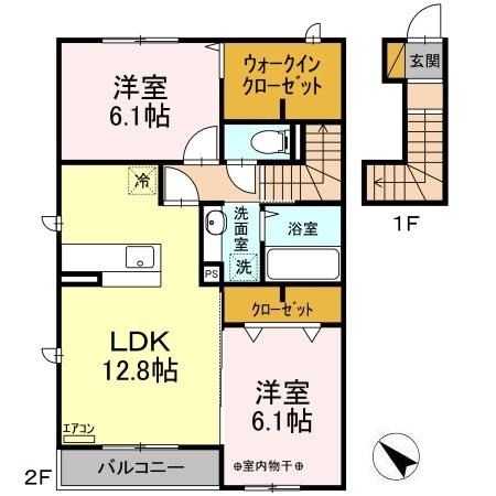 リアン 205号室 間取り