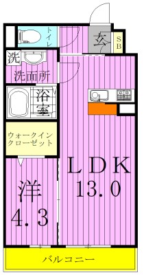 リブリ・二ツ木 101号室 間取り