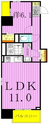 メゾンド・ボナー扇　弐番館 間取り図