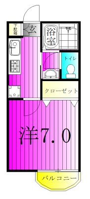 カサベルデ 201号室 間取り