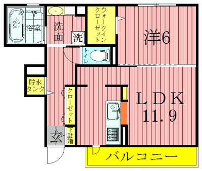 サンハイツ（根戸） 103号室 間取り
