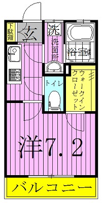 メディオ西白井  105号室 間取り