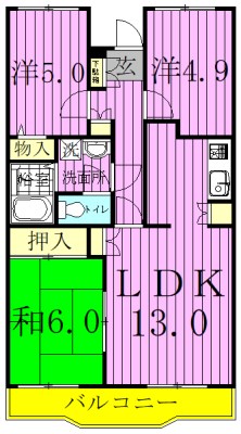 グレースハイツ松丸 401号室 間取り