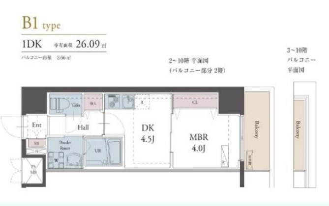 ラグゼナ松戸 1006号室 間取り