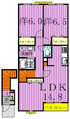 カーサ・プラシード 205号室 間取り