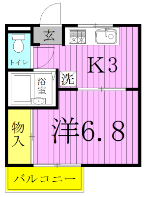 アネックスＵ 405号室 間取り