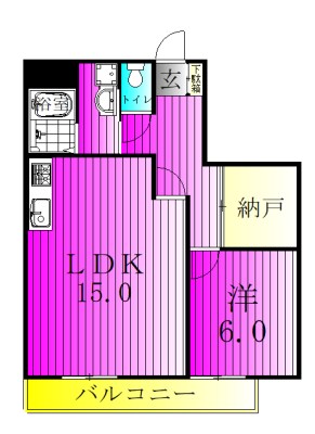 プランドール松戸 402号室 間取り