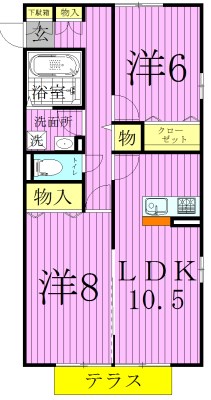 リヴェール（南花畑） 間取り図