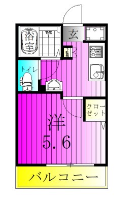 クリスタル南流山 102号室 間取り