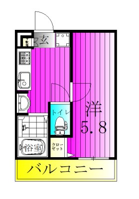 クリスタル南流山 302号室 間取り