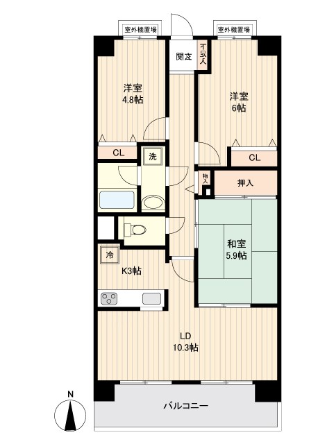 ケイティーズ　クリア 間取り図