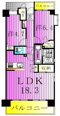 デュオ綾瀬 間取り図