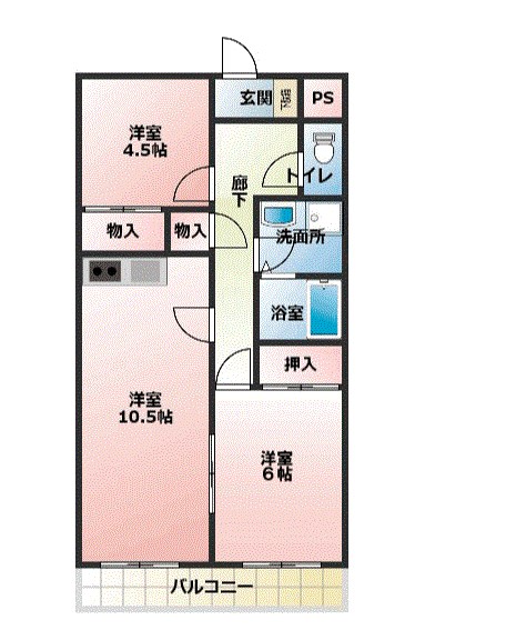 エクセルＡ棟 204号室 間取り