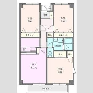 サンクレール 303号室 間取り