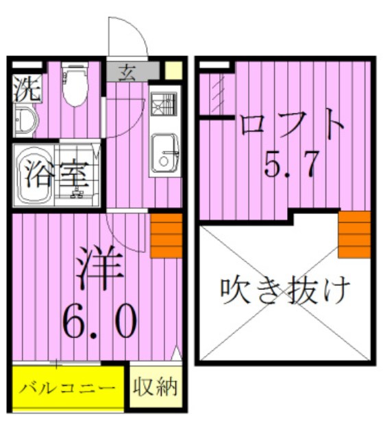 Ａ・CORSO松戸　～アコルソ松戸～ 106号室 間取り