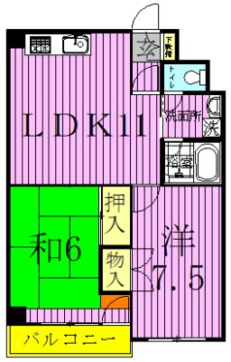 ファインクロス十二番館 間取り図