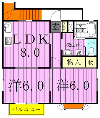 メゾン柏 201号室 間取り