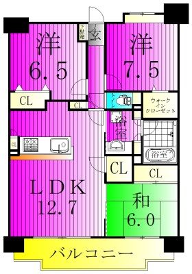 レーベンハイム東松戸カーサコンプレアンノ 308号室 間取り