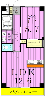 Kalmia East 201号室 間取り