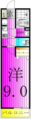 オルフェ 103号室 間取り