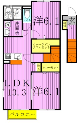 Manoir　Louer～マノワール　ルーエ～ 205号室 間取り