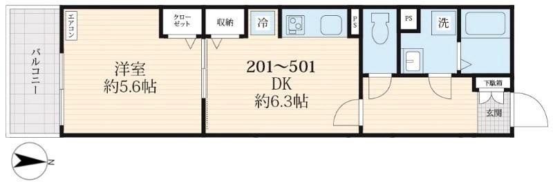 o-deru・北千住 間取り図