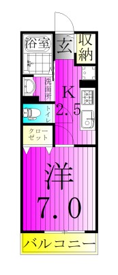 トスカーナ 203号室 間取り