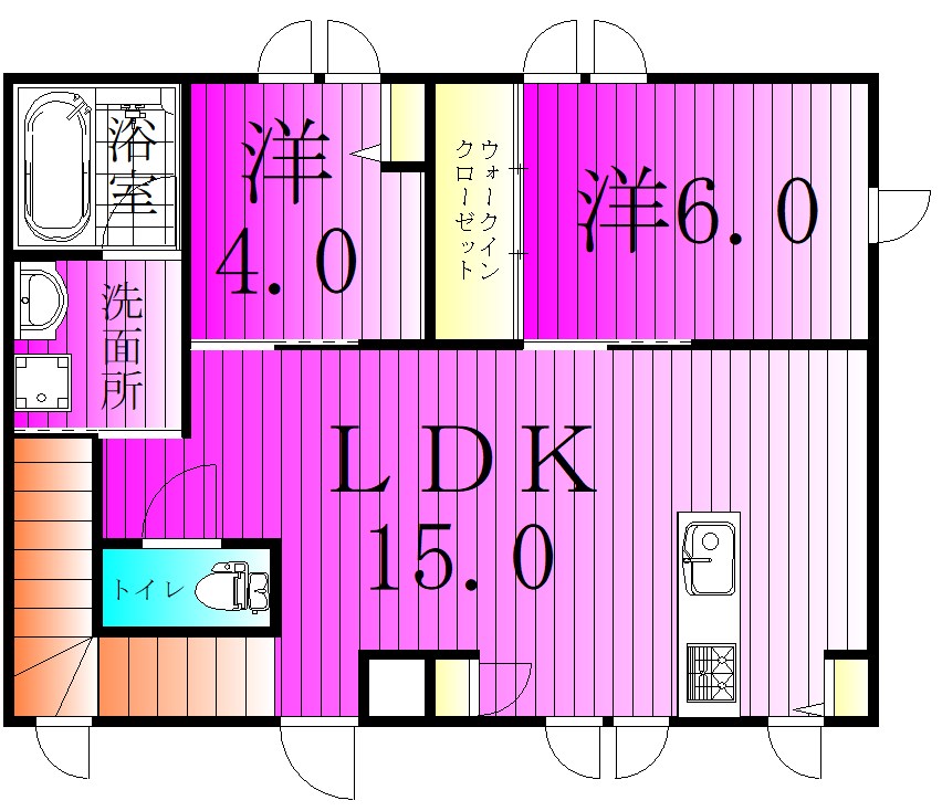 むさしやライトビル 201号室 間取り