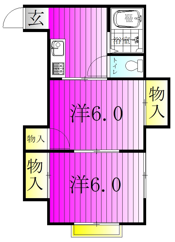 グリーンパレス 102号室 間取り