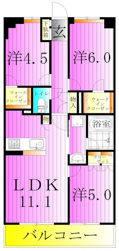 パレステージ六町V 間取り図