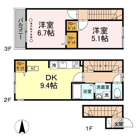 ＭＩＪＡＳ　Ｋａｍｅａｒｉ－ＥＳＴＥ 間取り図