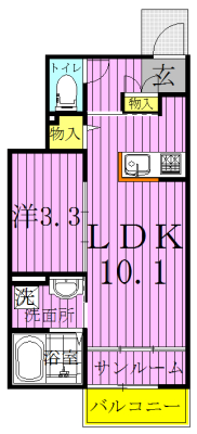 エスポワール柴崎台 101号室 間取り