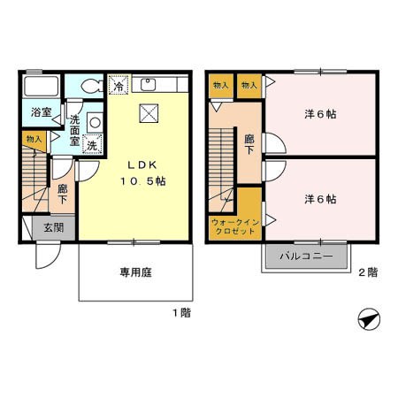 ティモーネ 102号室 間取り