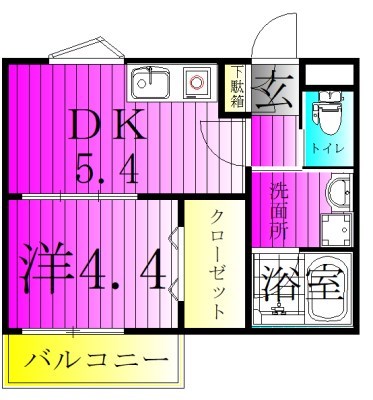 クロレ南流山Ⅱ 101号室 間取り