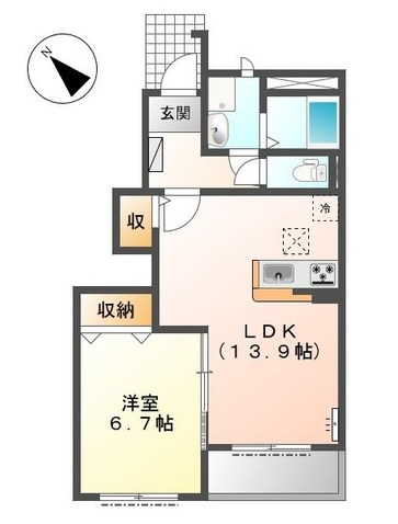 フォルテシモ 101号室 間取り