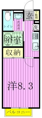 アイビスハイム 201号室 間取り