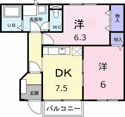 アーバンアイリス 103号室 間取り