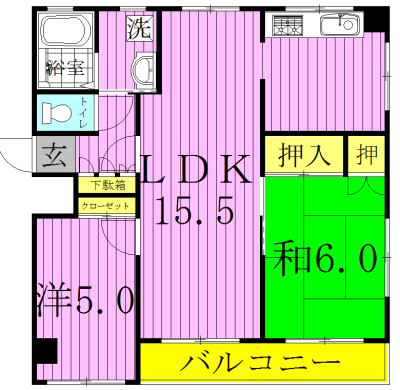 シティーフィールド 205号室 間取り