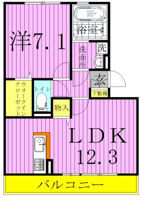 シティ　オブ　フレグランスⅢ 305号室 間取り