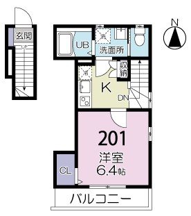 グランシャレー亀有Ⅱ 間取り図