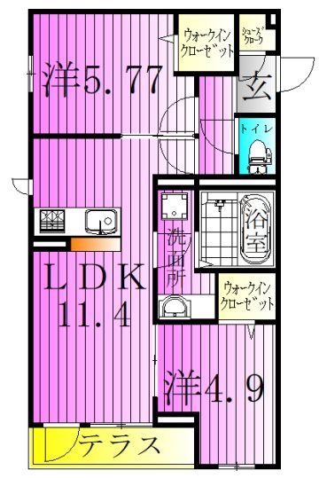 レジデンスワシクラ 間取り図
