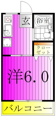 パークサイド初富 205号室 間取り