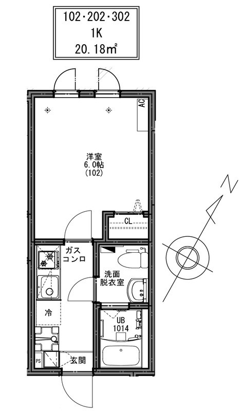 KEIAI RESIDENCE 松戸 102号室 間取り